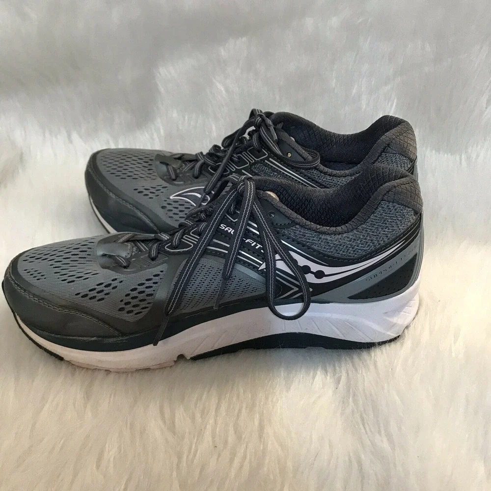 SAUCONY EVERUN ECHELON 7 Shoes Gray WHITE Pink Running Womens 9.5 Walking XT 900